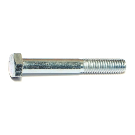Midwest Fastener Grade 5, 3/8"-16 Hex Head Cap Screw, Zinc Plated Steel, 2-3/4 in L, 50 PK 00301